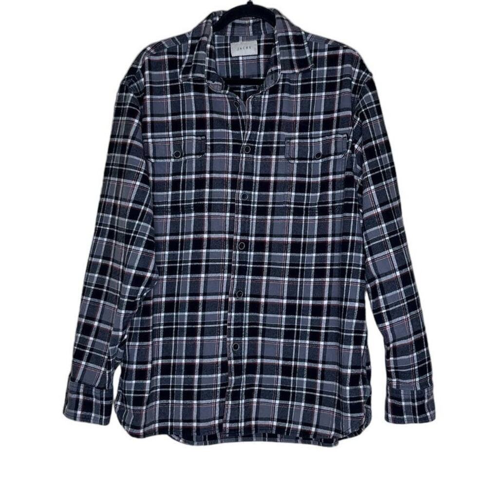 Jachs Flannel Plaid Shirt, Shacket,  Shirt Jacket, Lumberjack, Grunge